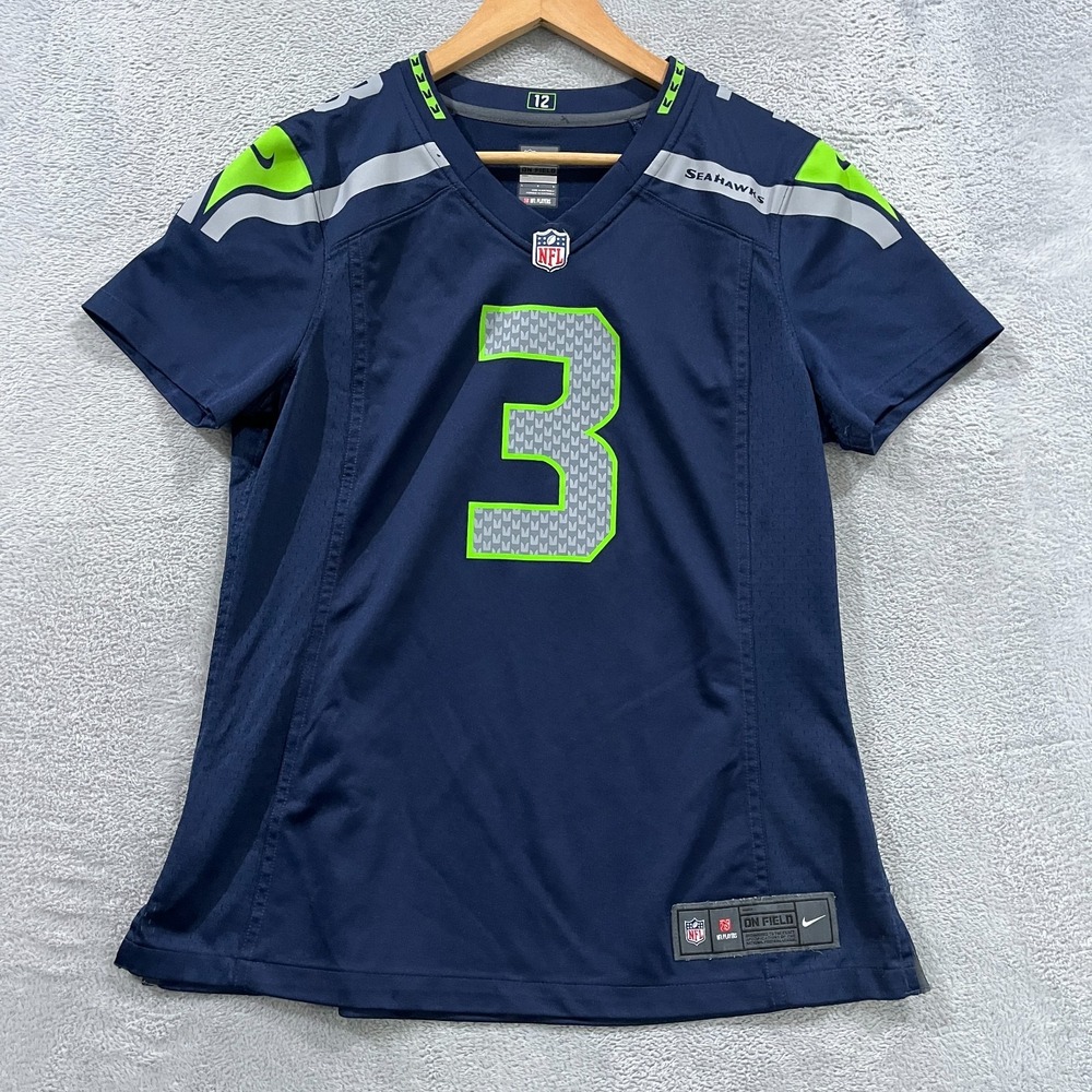 Nike NFL Players Seattle Seahawks Fan #12 Jersey On Field Navy Women's Large